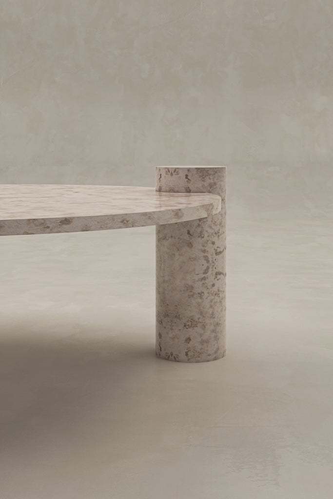 Kahu Coffee Table - Crema Marble
