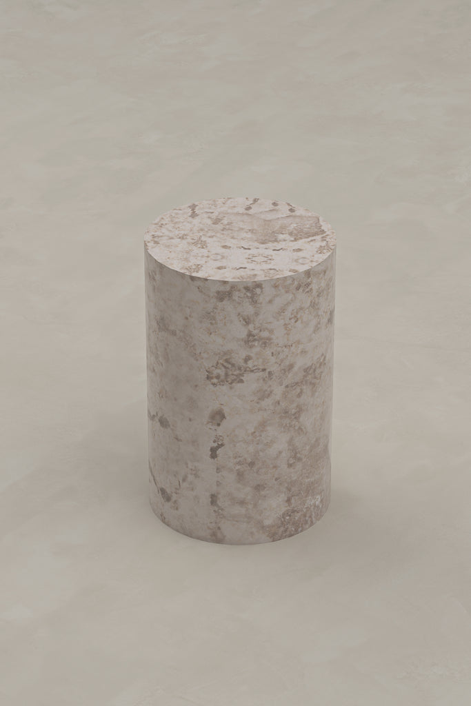 Lakey Side Table - Crema Marble