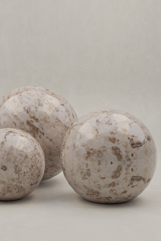 Alfred Sphere Set - Crema Marble