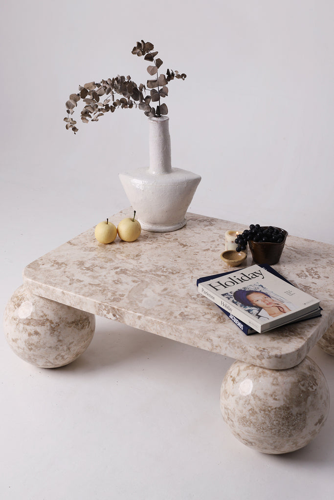 Farrah Coffee Table – Crema Marble
