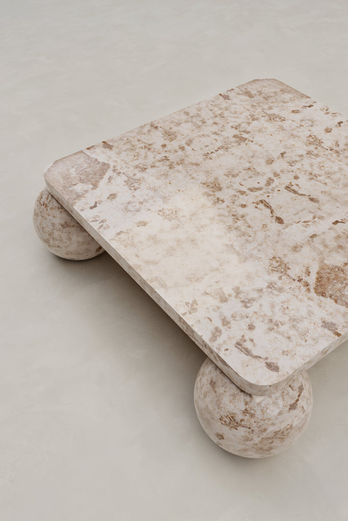 Louie Coffee Table – Crema Marble