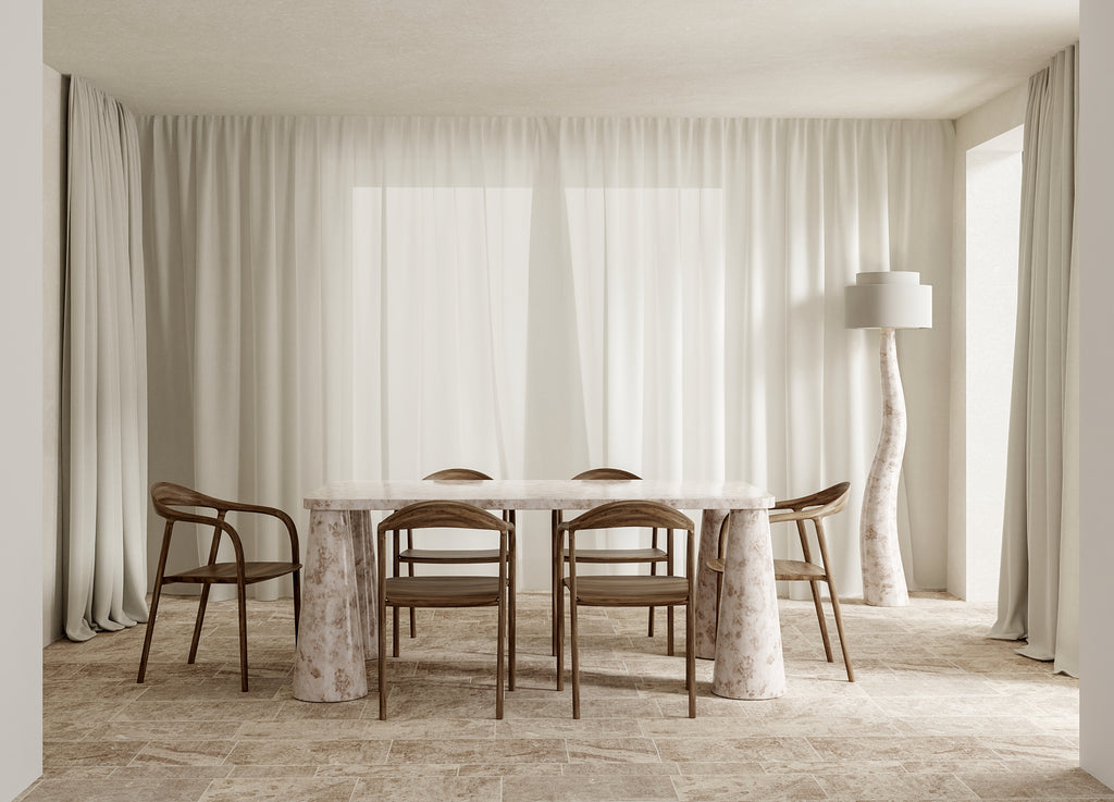 Maia Dining Table – Crema Marble