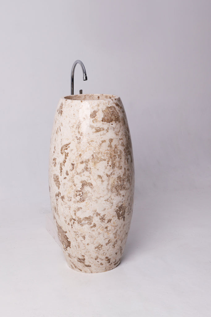 Eloise Standing Basin - Crema Marble
