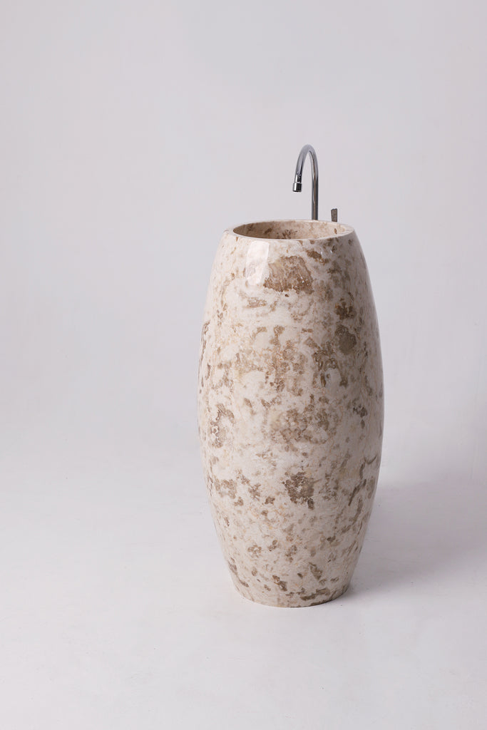 Eloise Standing Basin - Crema Marble
